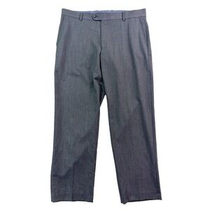 Ballin 38x30 Gray Flat Front Total Comfort Stretch Wool Pants Trousers suit 1946